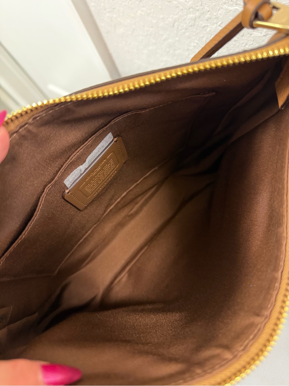 Coach Pebbled Leather Ellie File Crossbody Bag in Light Saddle Tan C1648 - Picture 8 of 16